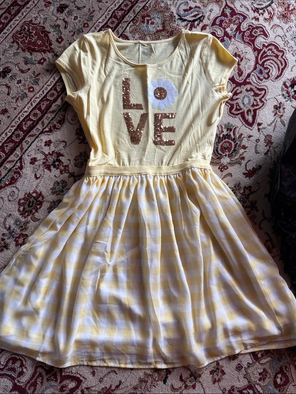 The Children's Place Pink Bunny & Yellow LOVE Girls' Dresses